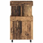 vidaXL Barový vozík Staré drevo 50 x 41 x 89 cm Kompozitné drevo – Obrázok 4