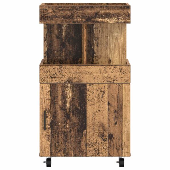 vidaXL Barový vozík Staré drevo 50 x 41 x 89 cm Kompozitné drevo – Obrázok 4