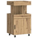 vidaXL Barový vozík Dub artisan 50 x 41 x 89 cm Kompozitné drevo – Obrázok 2