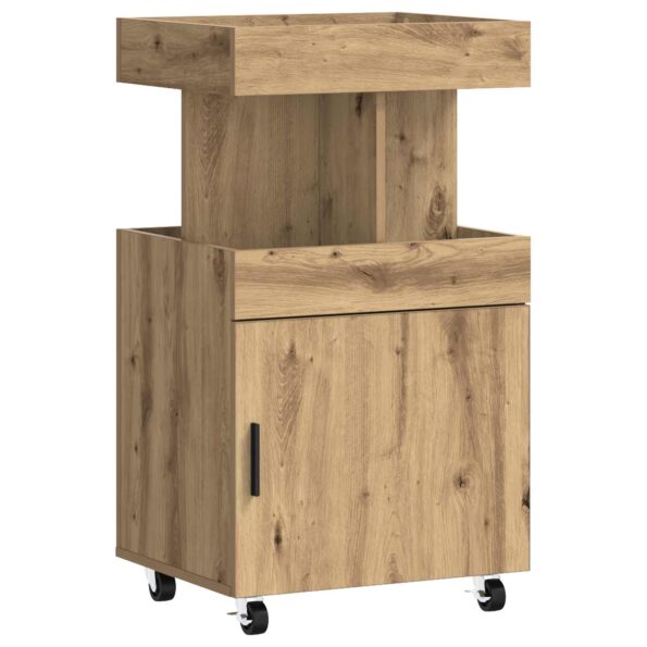 vidaXL Barový vozík Dub artisan 50 x 41 x 89 cm Kompozitné drevo – Obrázok 2