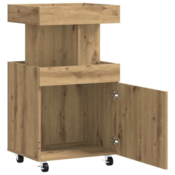 vidaXL Barový vozík Dub artisan 50 x 41 x 89 cm Kompozitné drevo – Obrázok 3
