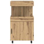 vidaXL Barový vozík Dub artisan 50 x 41 x 89 cm Kompozitné drevo – Obrázok 4