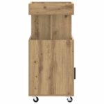 vidaXL Barový vozík Dub artisan 50 x 41 x 89 cm Kompozitné drevo – Obrázok 5