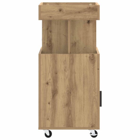 vidaXL Barový vozík Dub artisan 50 x 41 x 89 cm Kompozitné drevo – Obrázok 5