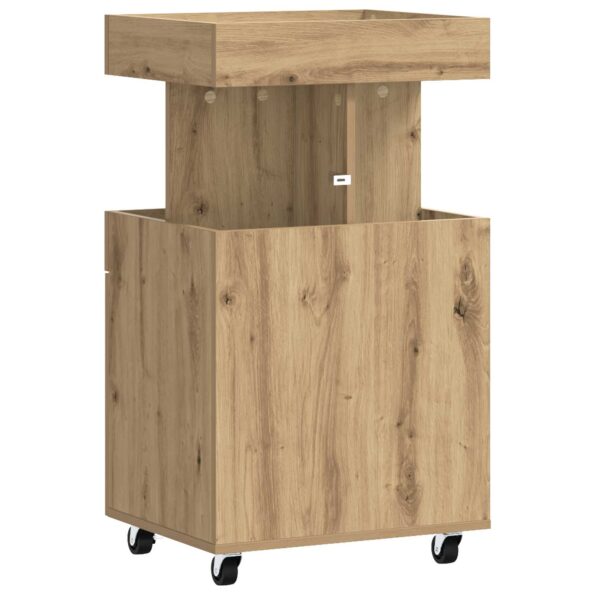 vidaXL Barový vozík Dub artisan 50 x 41 x 89 cm Kompozitné drevo – Obrázok 6