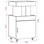 vidaXL Barový vozík Dub artisan 50 x 41 x 89 cm Kompozitné drevo – Obrázok 9
