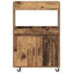 vidaXL Barový vozík Staré drevo 60 x 39.5 x 89 cm Kompozitné drevo – Obrázok 4