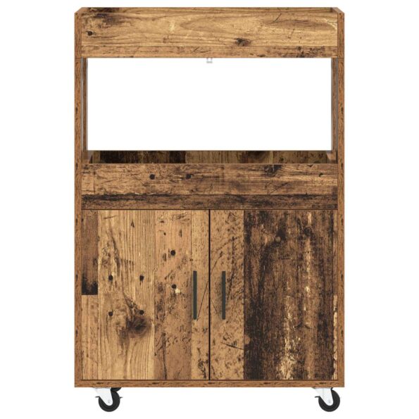 vidaXL Barový vozík Staré drevo 60 x 39.5 x 89 cm Kompozitné drevo – Obrázok 4