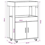 vidaXL Barový vozík Staré drevo 60 x 39.5 x 89 cm Kompozitné drevo – Obrázok 8