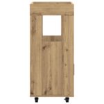 vidaXL Barový vozík Dub artisan 60 x 39.5 x 89 cm Kompozitné drevo – Obrázok 5