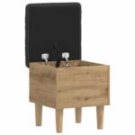 vidaXL Úložná lavička s vankúšom Dub artisan 42 x 42 x 46 cm – Obrázok 3