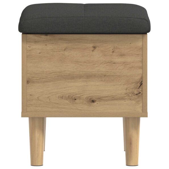 vidaXL Úložná lavička s vankúšom Dub artisan 42 x 42 x 46 cm – Obrázok 4