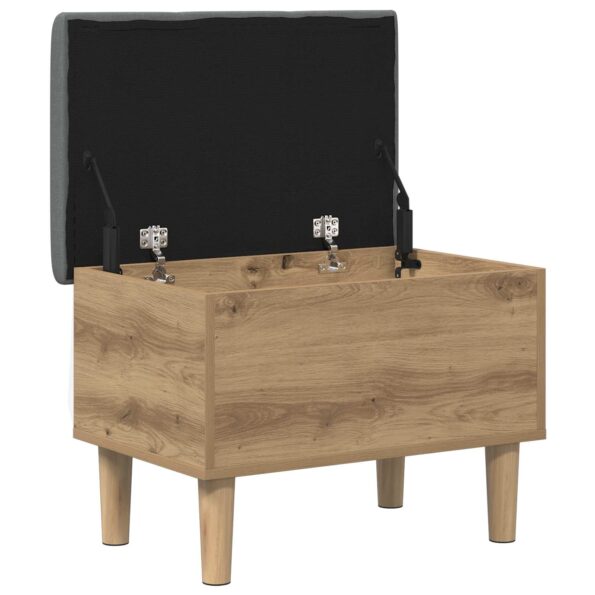 vidaXL Úložná lavička s vankúšom Dub artisan 62 x 42 x 46 cm – Obrázok 2