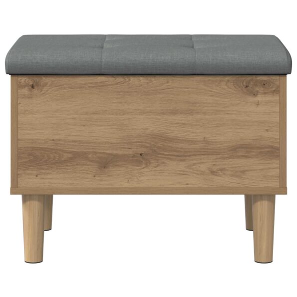 vidaXL Úložná lavička s vankúšom Dub artisan 62 x 42 x 46 cm – Obrázok 3
