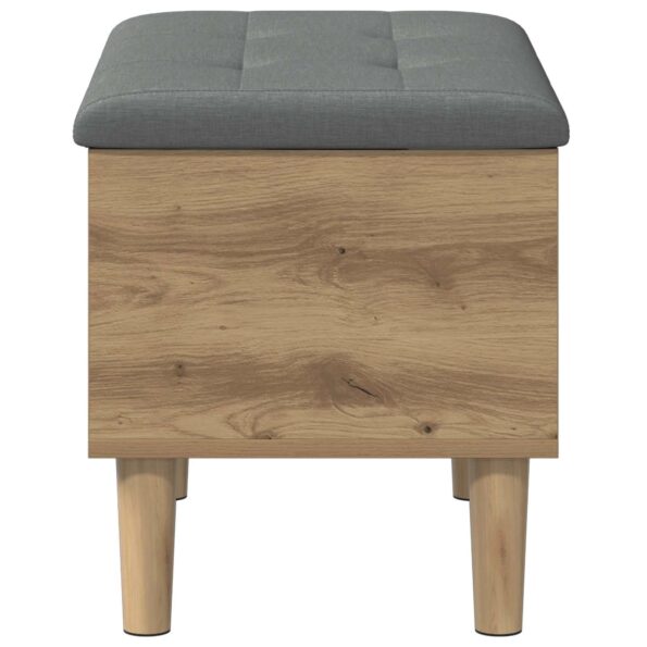 vidaXL Úložná lavička s vankúšom Dub artisan 62 x 42 x 46 cm – Obrázok 4