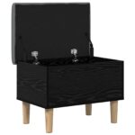 vidaXL Úložná lavička s vankúšom Čierny dub 62 x 42 x 46 cm – Obrázok 2