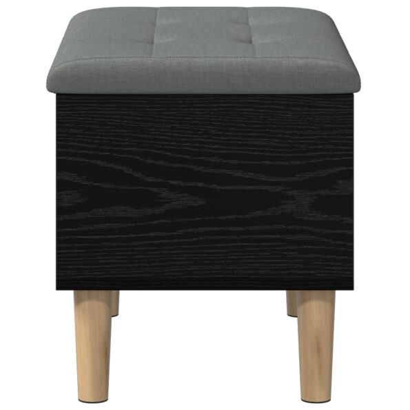 vidaXL Úložná lavička s vankúšom Čierny dub 62 x 42 x 46 cm – Obrázok 4