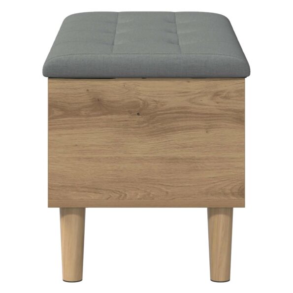 vidaXL Úložná lavička s vankúšom Dub artisan 82 x 42 x 46 cm – Obrázok 4