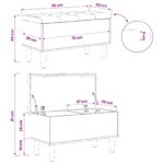 vidaXL Úložná lavička s vankúšom Dub artisan 82 x 42 x 46 cm – Obrázok 5