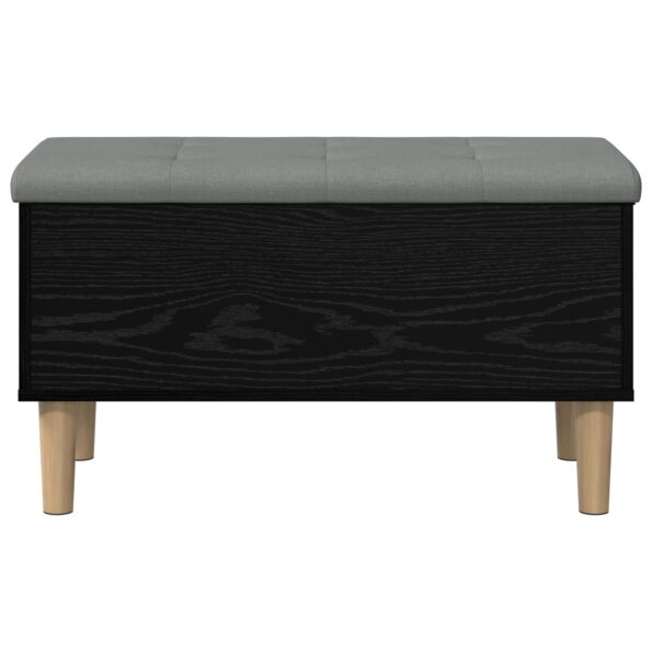vidaXL Úložná lavička s vankúšom Čierny dub 82 x 42 x 46 cm – Obrázok 3