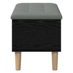 vidaXL Úložná lavička s vankúšom Čierny dub 82 x 42 x 46 cm – Obrázok 4
