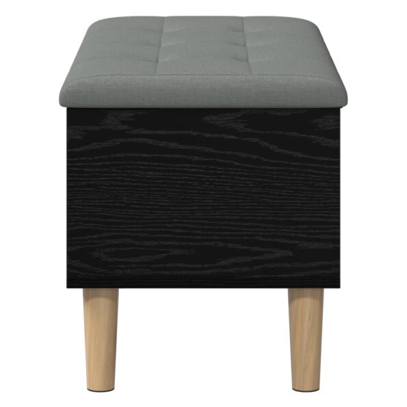 vidaXL Úložná lavička s vankúšom Čierny dub 82 x 42 x 46 cm – Obrázok 4