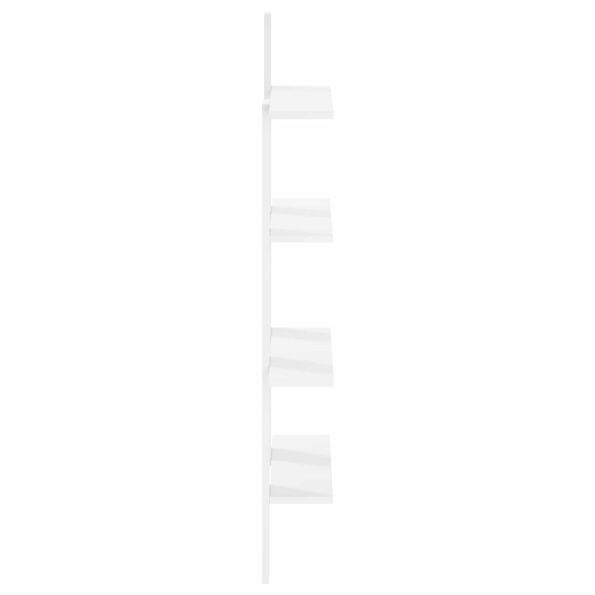 vidaXL Stenná polica Biela 61 x 13,5 x 105 cm Kompozitné drevo – Obrázok 3
