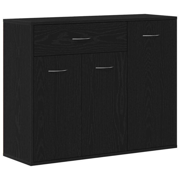 vidaXL Komoda, čierny dub, 88x30x70 cm, imitácia dreva – Obrázok 2