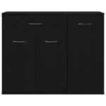 vidaXL Komoda, čierny dub, 88x30x70 cm, imitácia dreva – Obrázok 6