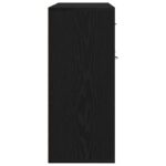 vidaXL Komoda, čierny dub, 88x30x70 cm, imitácia dreva – Obrázok 7