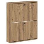 vidaXL Nástenný botník ALKMAAR 71 x 17 x 86 cm Kompozitné drevo – Obrázok 2