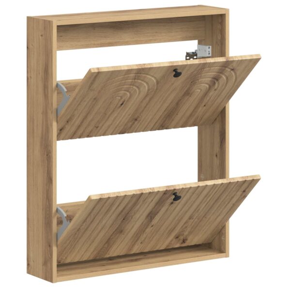 vidaXL Nástenný botník ALKMAAR 71 x 17 x 86 cm Kompozitné drevo – Obrázok 3