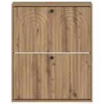 vidaXL Nástenný botník ALKMAAR 71 x 17 x 86 cm Kompozitné drevo – Obrázok 4