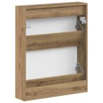 vidaXL Nástenný botník ALKMAAR 71 x 17 x 86 cm Kompozitné drevo – Obrázok 6