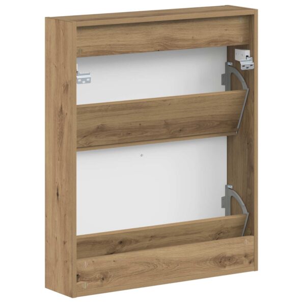 vidaXL Nástenný botník ALKMAAR 71 x 17 x 86 cm Kompozitné drevo – Obrázok 6