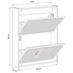 vidaXL Nástenný botník ALKMAAR 71 x 17 x 86 cm Kompozitné drevo – Obrázok 9