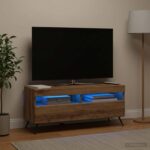 vidaXL LED TV kabinet Dub artisan Kompozitné drevo