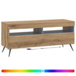 vidaXL LED TV kabinet Dub artisan Kompozitné drevo – Obrázok 3
