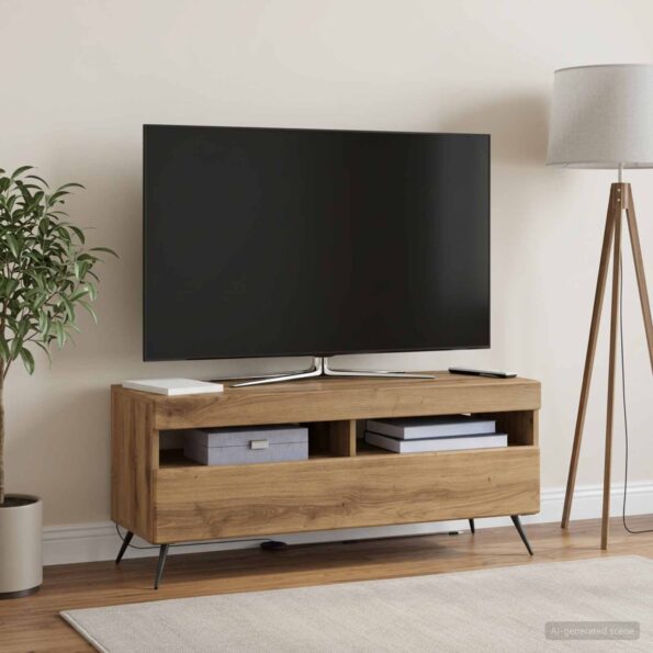 vidaXL LED TV kabinet Dub artisan Kompozitné drevo – Obrázok 4