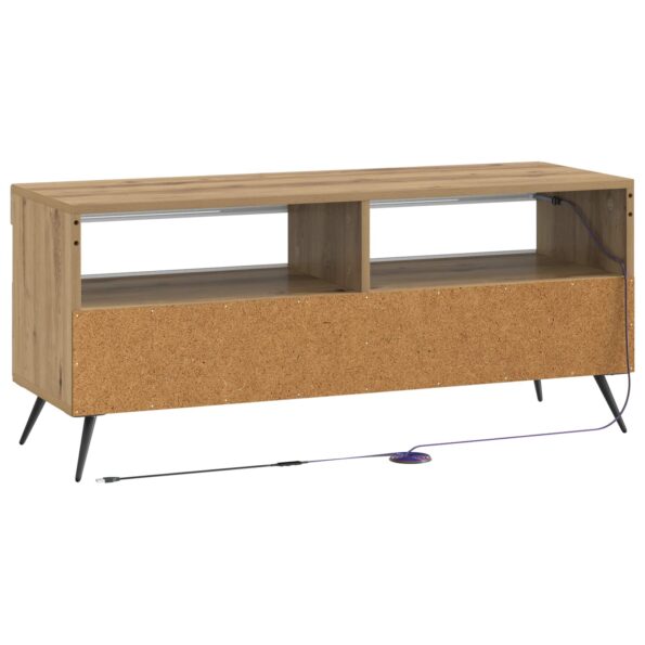 vidaXL LED TV kabinet Dub artisan Kompozitné drevo – Obrázok 8