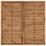 vidaXL Záhradný barový stôl Prírodná a biela 110 x 108,5 x 105 cm – Obrázok 4