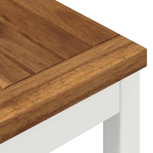 vidaXL Záhradný barový stôl Prírodná a biela 110 x 108,5 x 105 cm – Obrázok 5