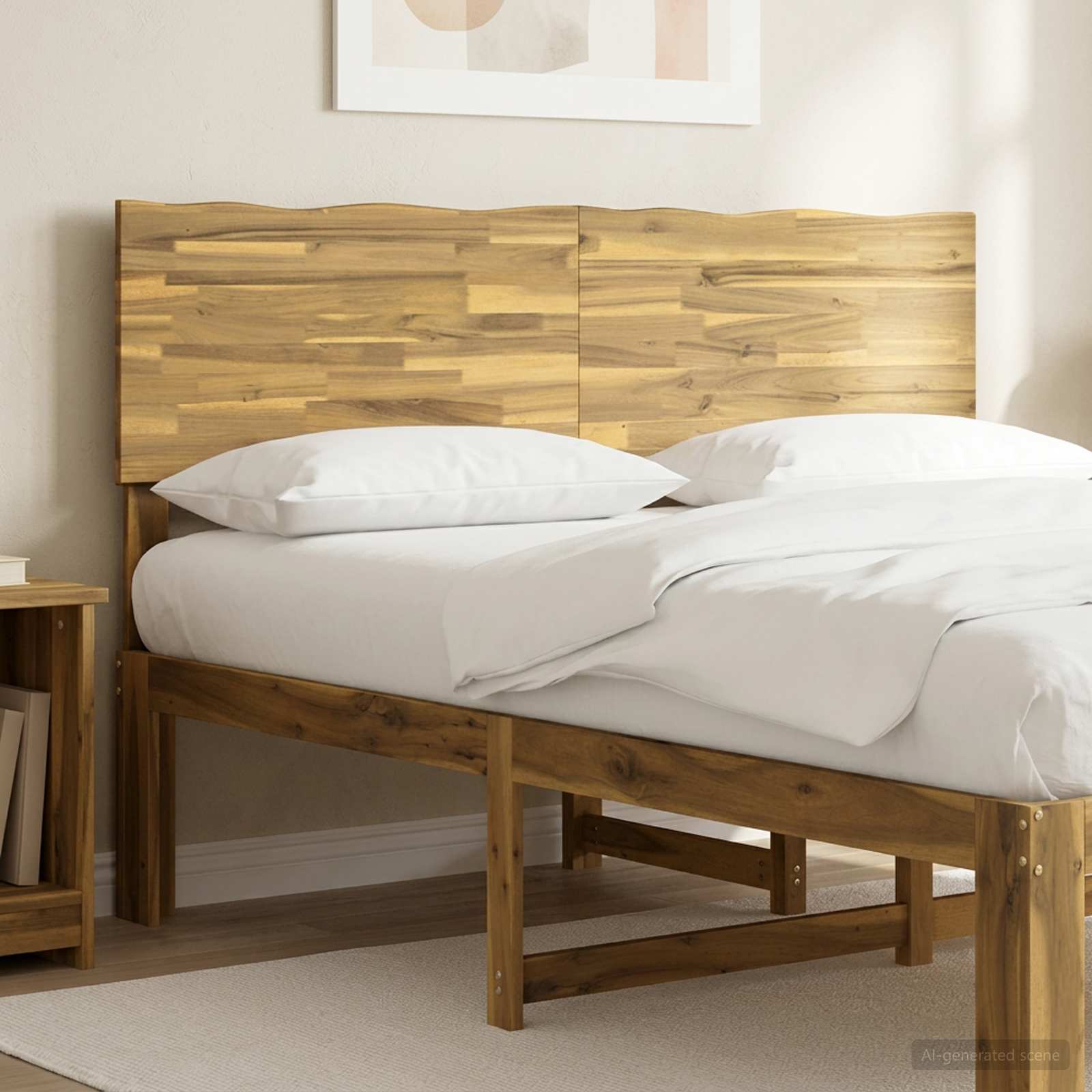 903157_1.jpg vidaXL Čelo postele so živou hranou ROSTOCK Biela 150 cm – Obrázok 1