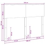 vidaXL Čelo postele so živou hranou ROSTOCK Tmavohnedá 140 cm – Obrázok 7