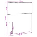 vidaXL Čelo postele so živou hranou ROSTOCK Biela 90 cm – Obrázok 7