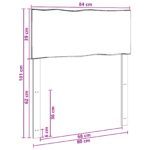 vidaXL Čelo postele so živou hranou ROSTOCK Prírodná 80 cm – Obrázok 7
