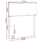 vidaXL Čelo postele so živou hranou ROSTOCK Tmavohnedá 75 cm – Obrázok 7