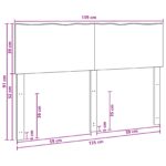 vidaXL Čelo postele s nepravidelným okrajom ROSTOCK Tmavohnedá 135 cm – Obrázok 7