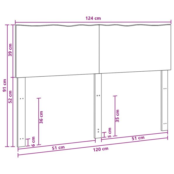 vidaXL Čelo postele s nepravidelným okrajom ROSTOCK Tmavohnedá 120 cm – Obrázok 7