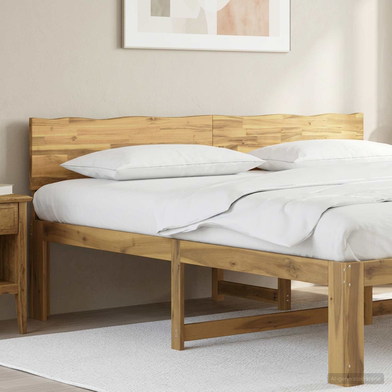 903250_1.jpg vidaXL Čelo postele s prirodzenou hranou ROSTOCK Biela 180 cm – Obrázok 1